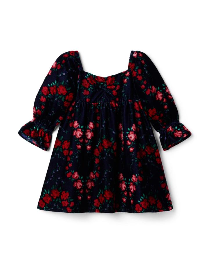 Rose Velvet Dress