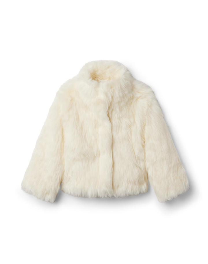American Girl X Janie And Jack Soft As Snow Faux Fur Jacket