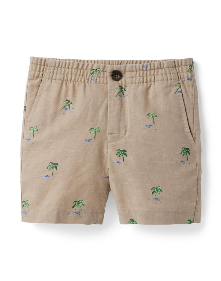 Palm Tree Linen Short