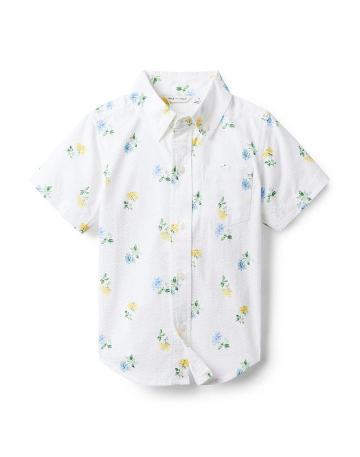 Floral Seersucker Shirt