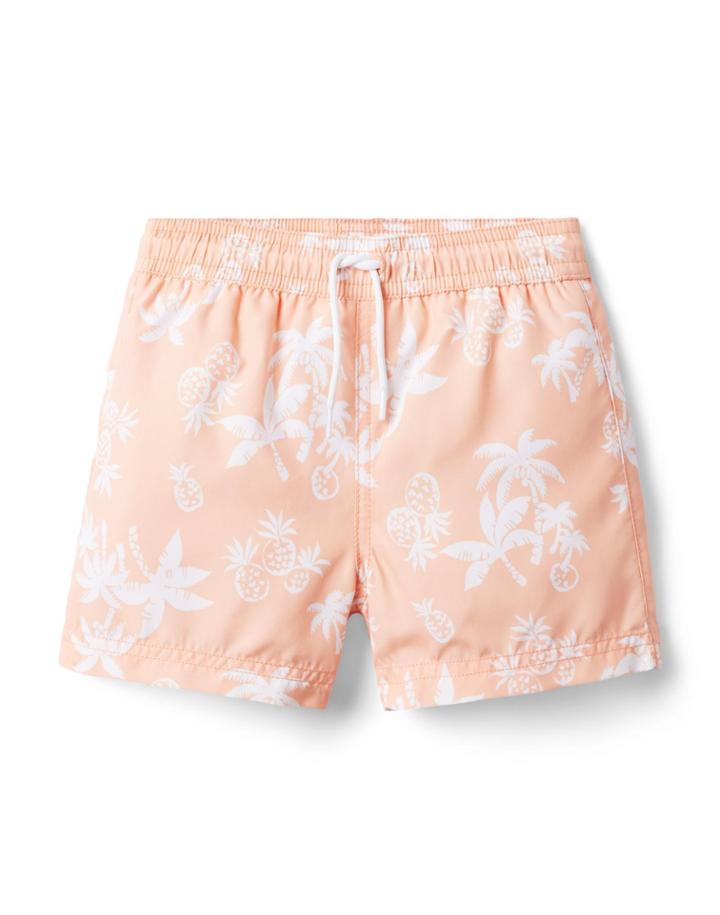 Pineapple Palm Recycled Swim Trunk