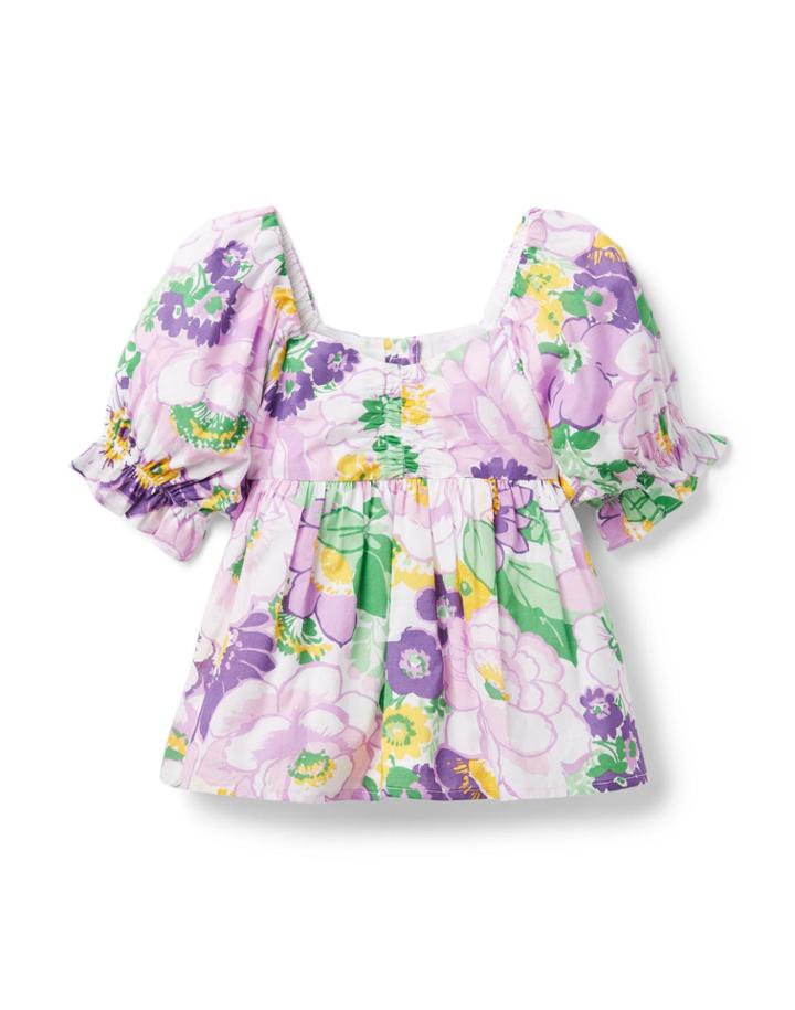 Floral Puff Sleeve Top