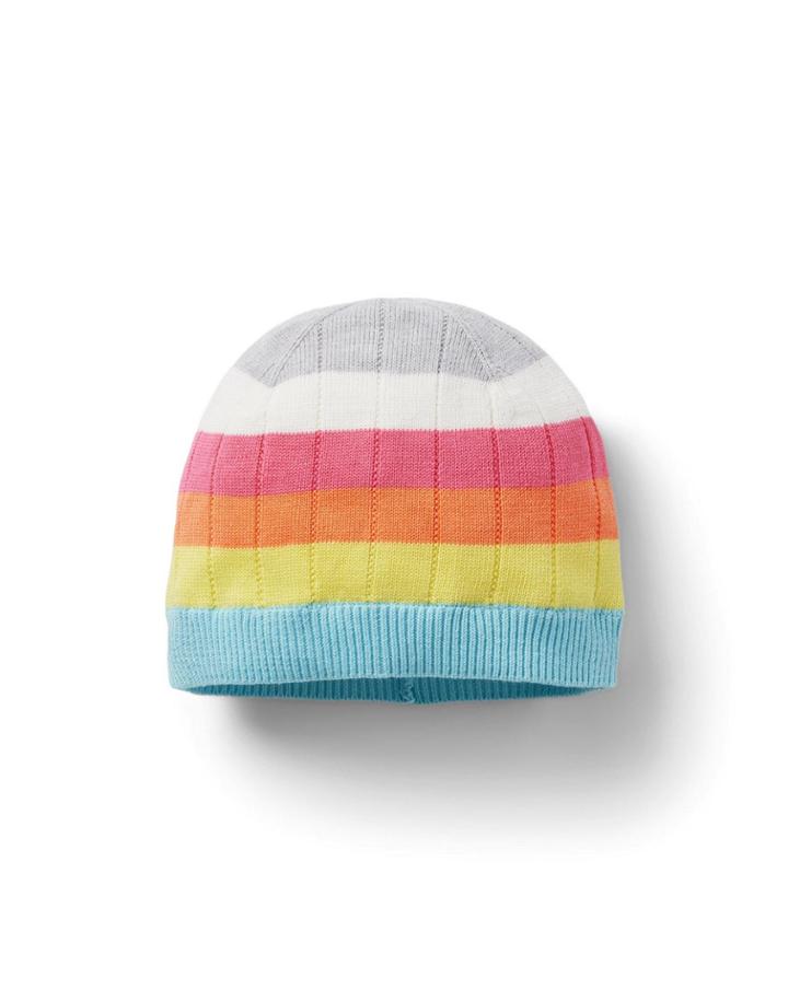 Rainbow Striped Beanie