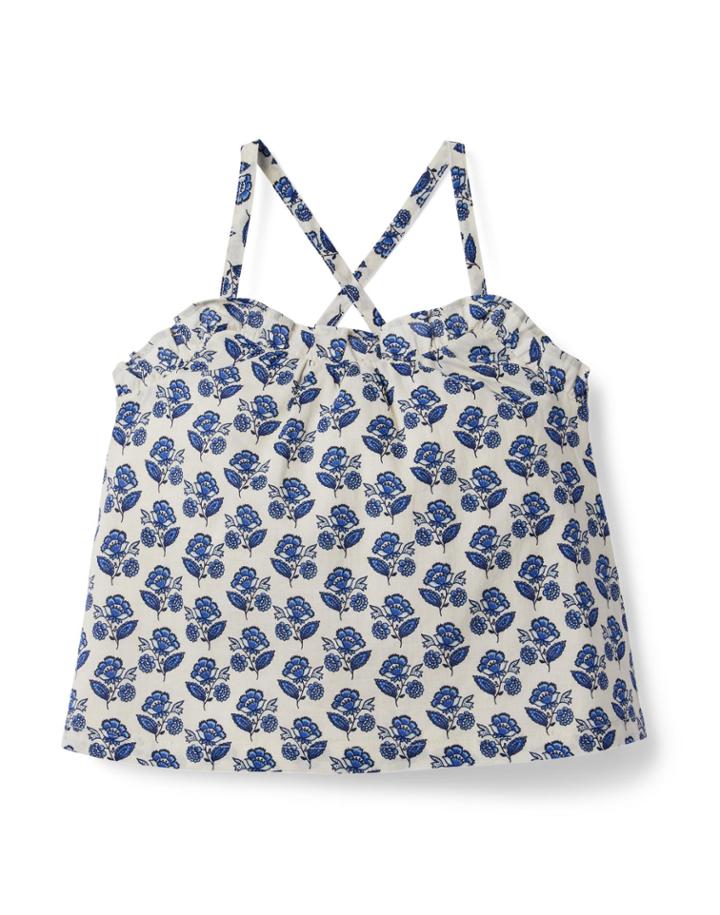 Floral Cross Strap Top