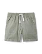 Linen-cotton Drawstring Pull-on Short