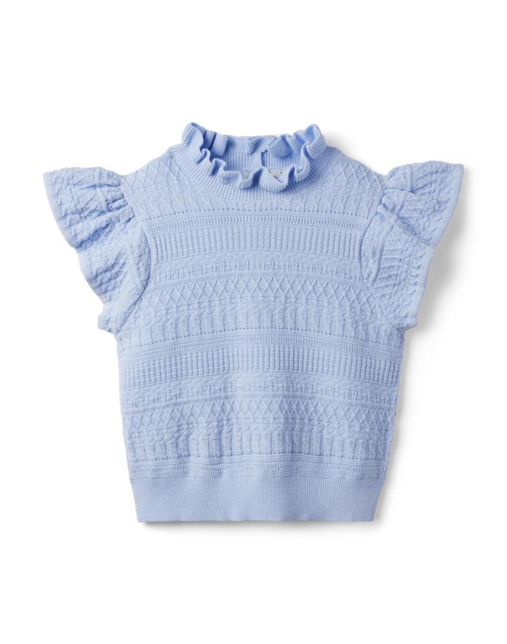 Ruffle Sleeve Sweater Top