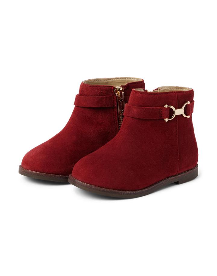 Suede Buckle Bootie