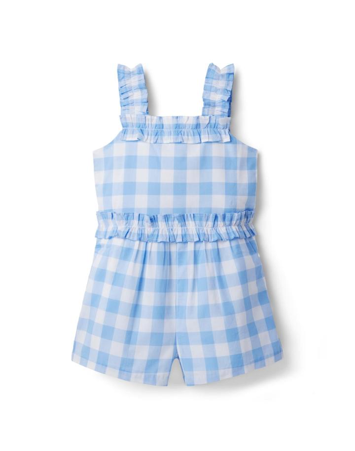Gingham Ruffle Romper