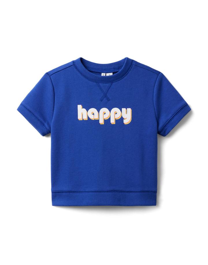 Kaavia James Happy Short Sleeve Sweatshirt
