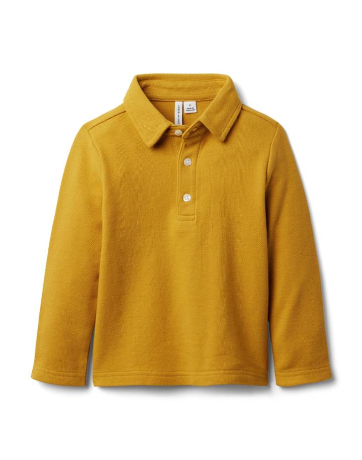 The Long Sleeve Pique Polo