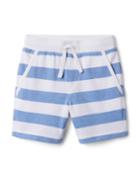 Striped Pique Pull-on Short