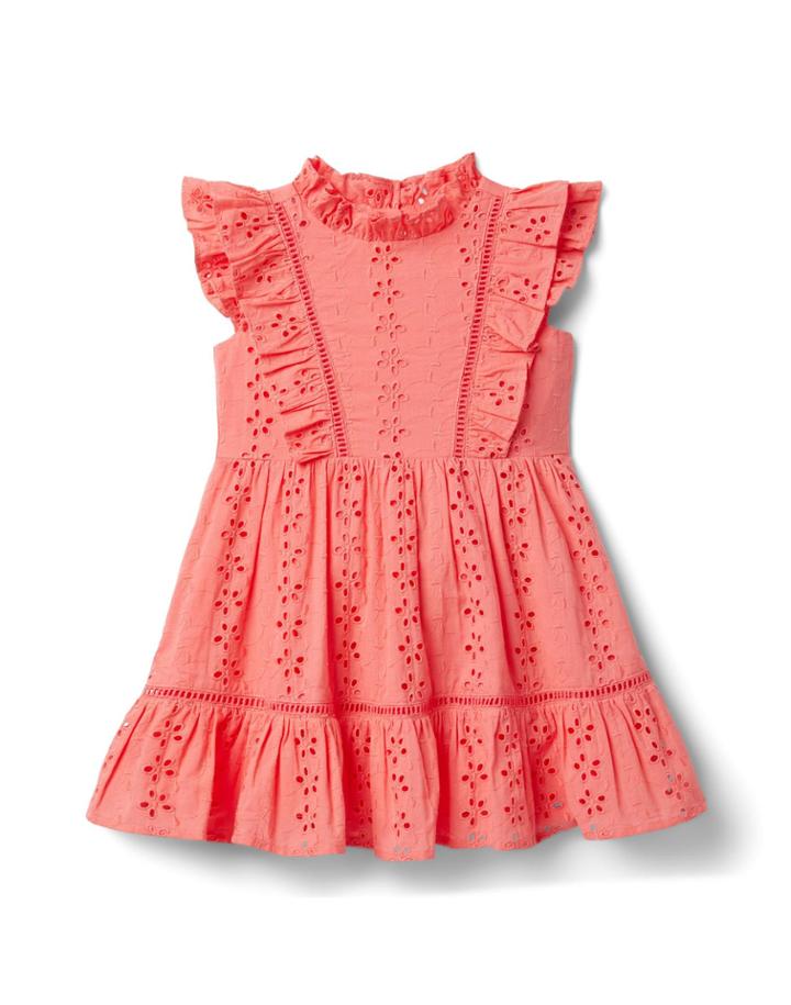 Eyelet Ruffle Dress