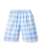 Gingham Wide Leg Cropped Pant