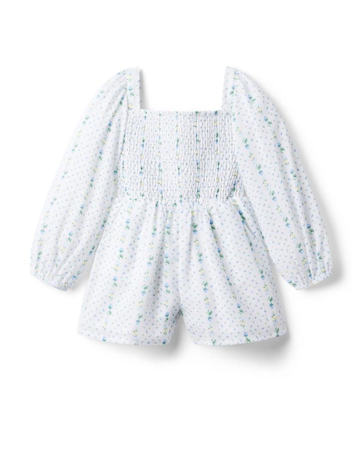The Emma Floral Smocked Chiffon Romper