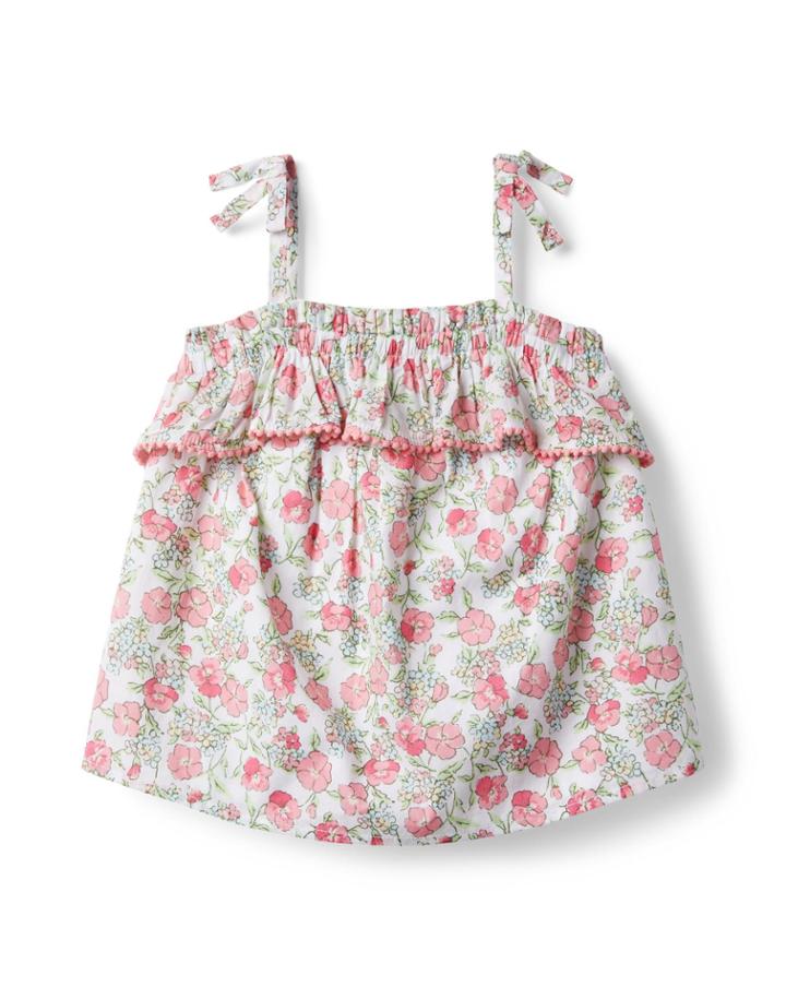 Floral Ruffle Top