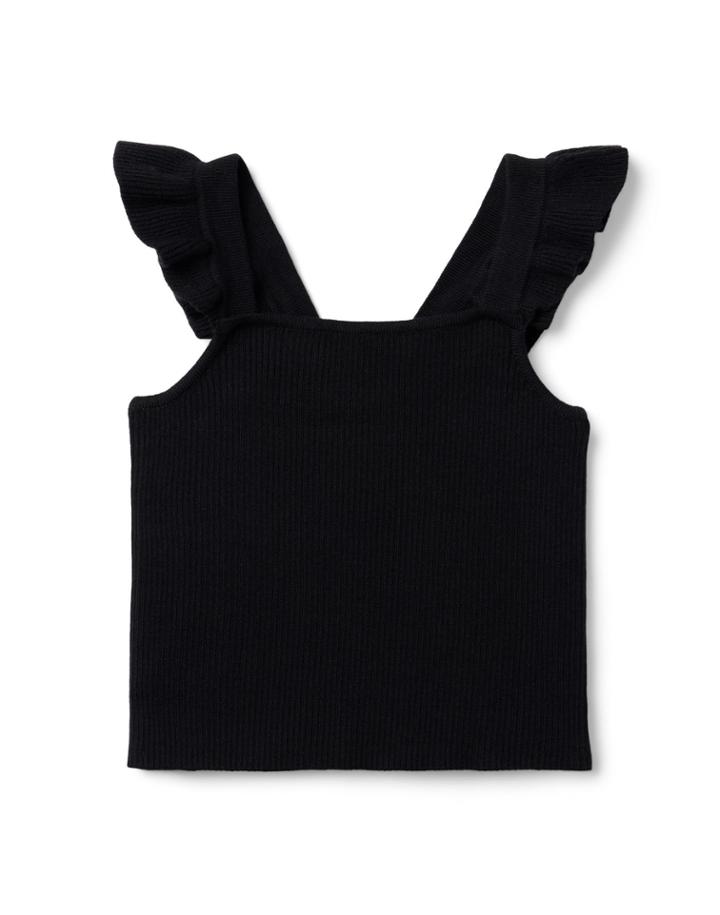 Ruffle Strap Sweater Top