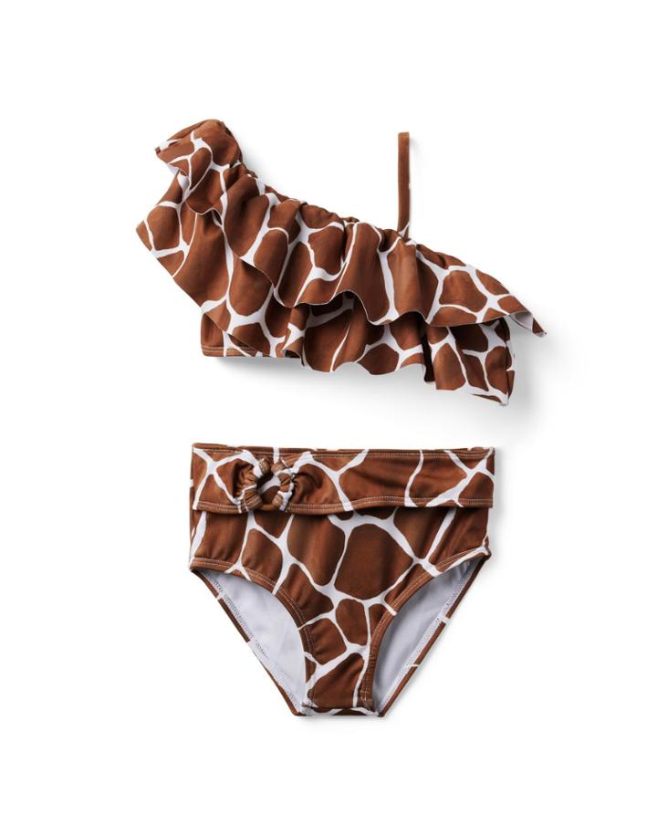 Giraffe Cold Shoulder Recycled 2-piece Swimsuit