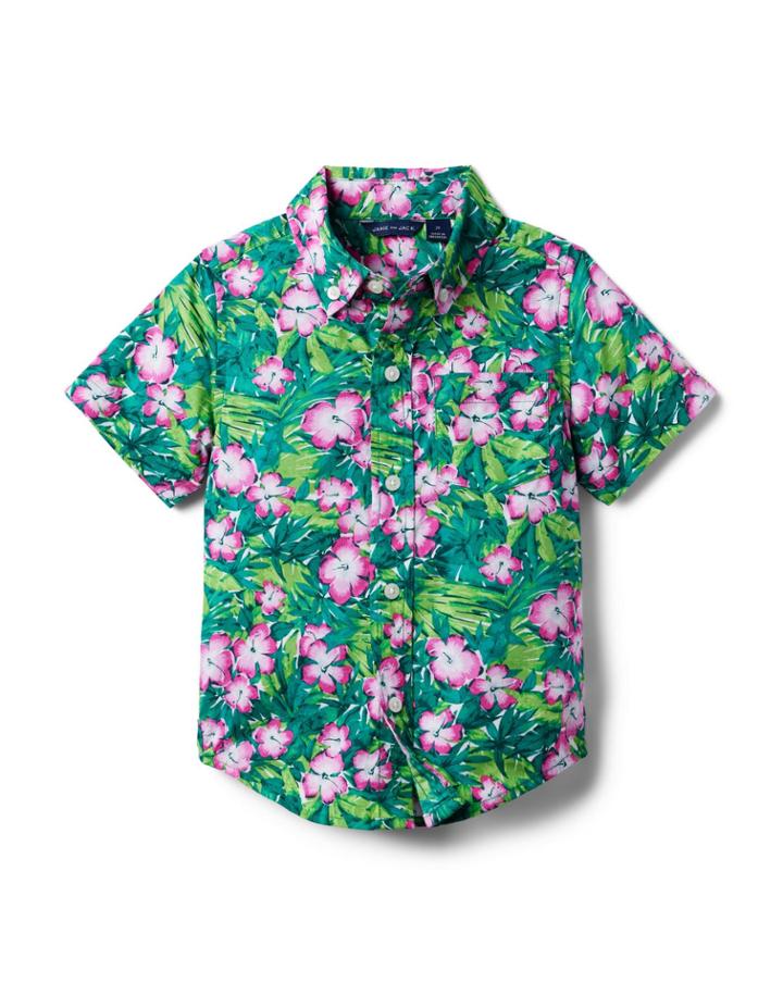 Tropical Floral Poplin Shirt