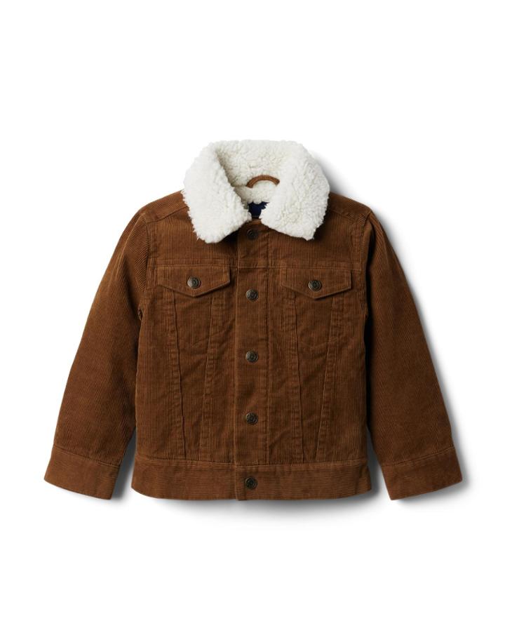 Corduroy Trucker Sherpa Collar Jacket