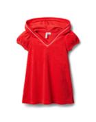 Hooded Terry Puff Sleeve Cover-up