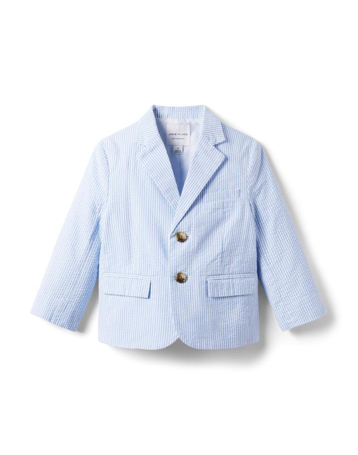Striped Seersucker Blazer