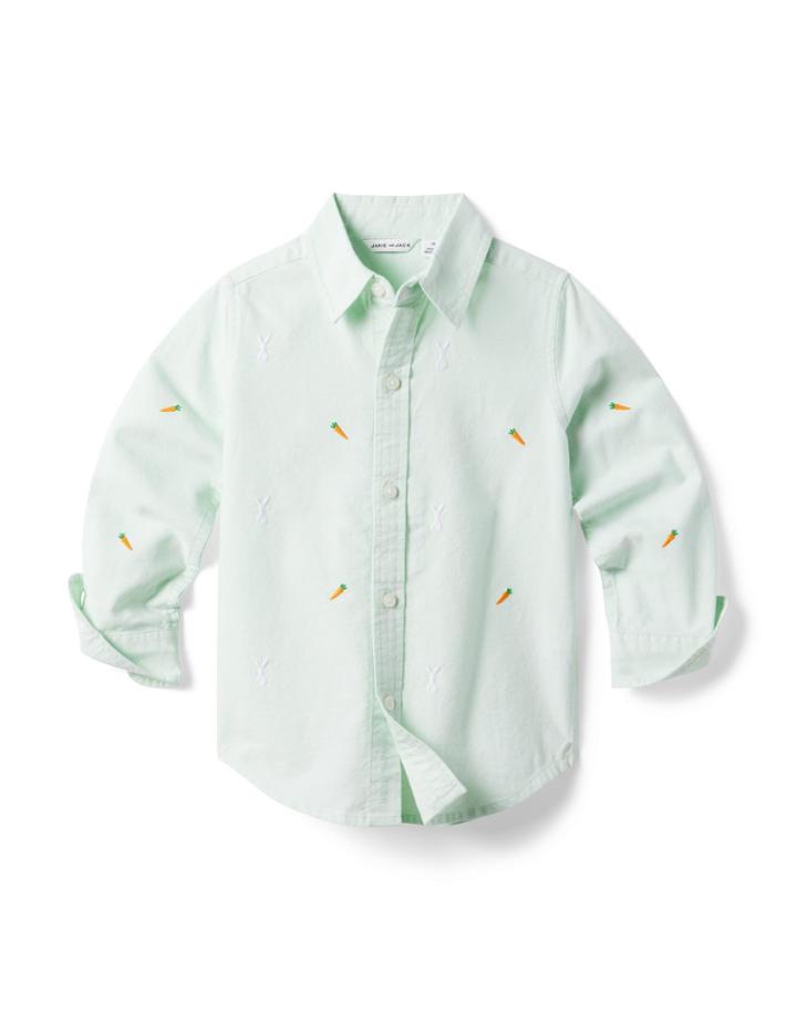 Embroidered Bunny Oxford Shirt