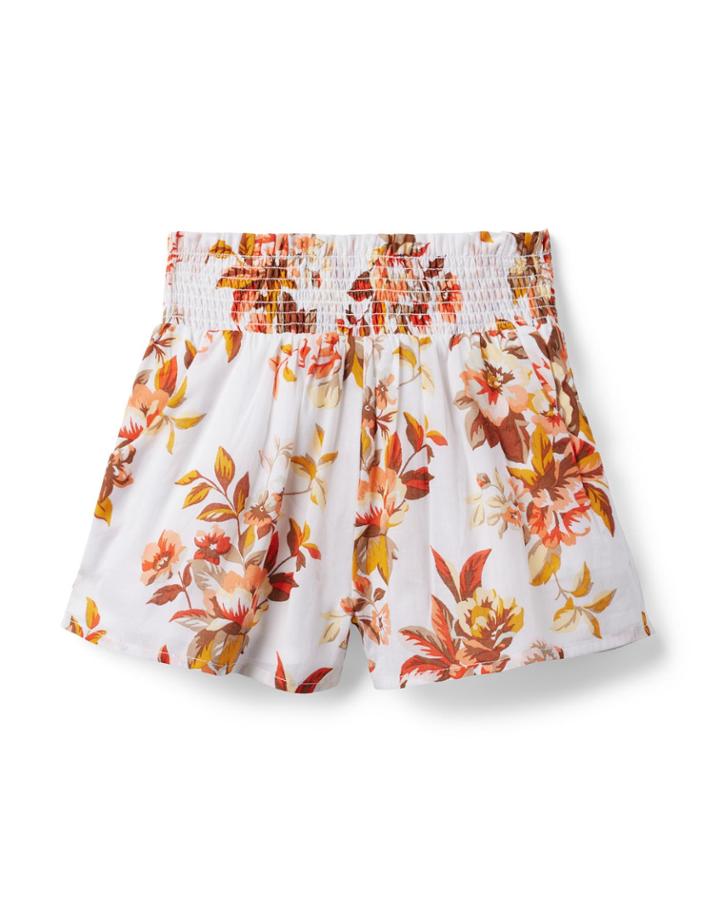 Floral Smocked Waist Short
