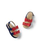 Double Bow Straw Sandal