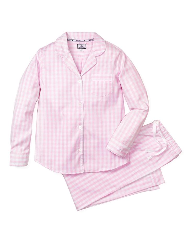 Petite Plume Women's Pink Gingham Pajama Set