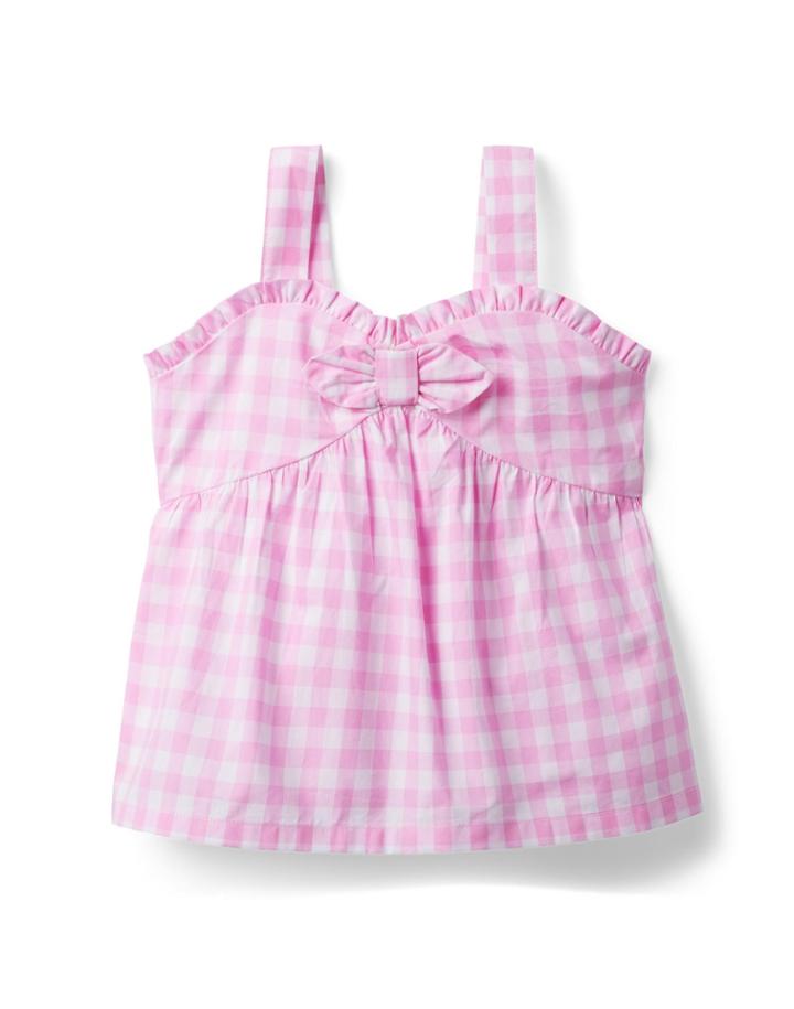 Gingham Bow Top