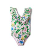 Floral Ruffle Swimsuit