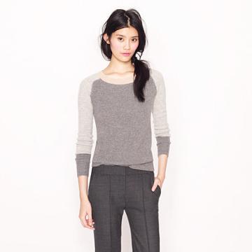 Collection Cashmere Waffle Colorblock Sweater