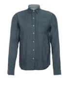 Relaxed Single Pocket Shirt Navy-indigo_stripe