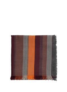 Striped Scarf Bordeaux_and_orange Os