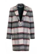 Alister Long Coat Cream-charcoal_plaid