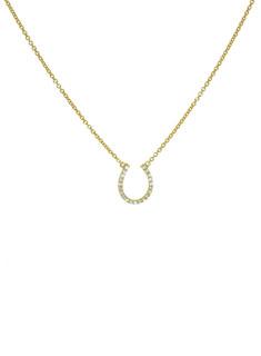 Horseshoe Necklace Gold Os