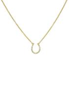Horseshoe  Necklace Gold Os