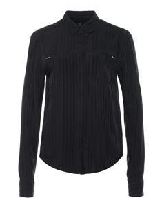 Paola Woven Blouse Black_stripe