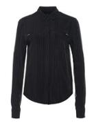 Paola Woven Blouse Black_stripe