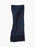 John Varvatos Woven Crinkled Paisley Scarf Navy Size: One Size Fits All