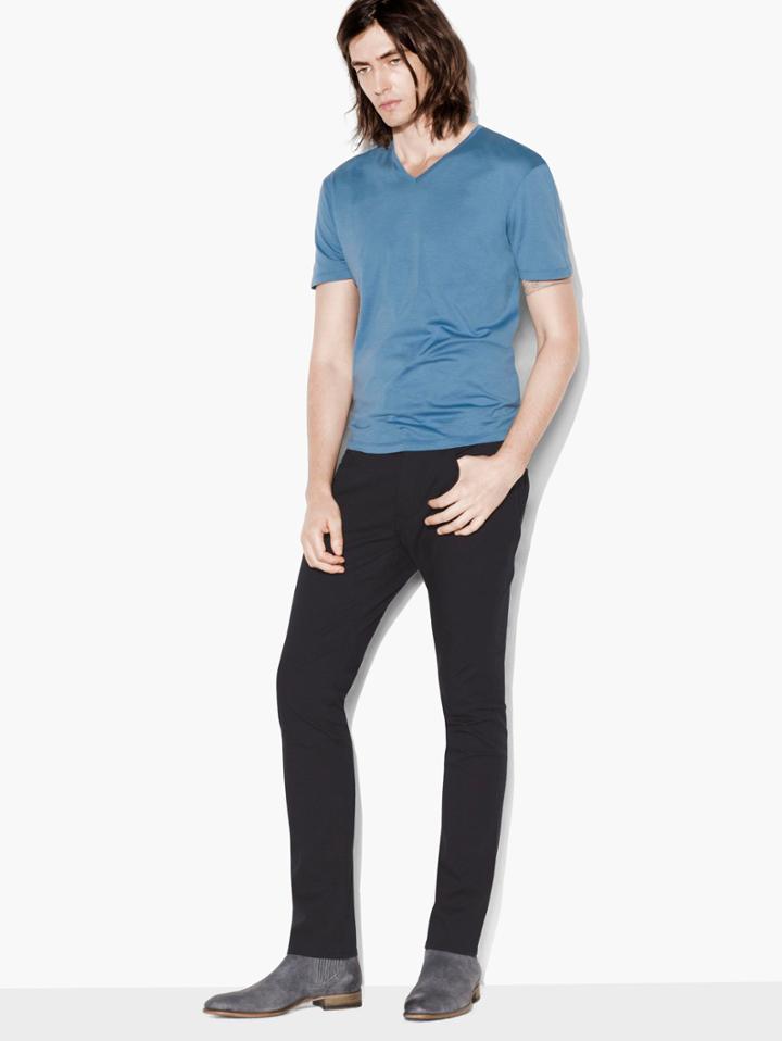 John Varvatos V-neck Tee Dusted Blue Size: Xs