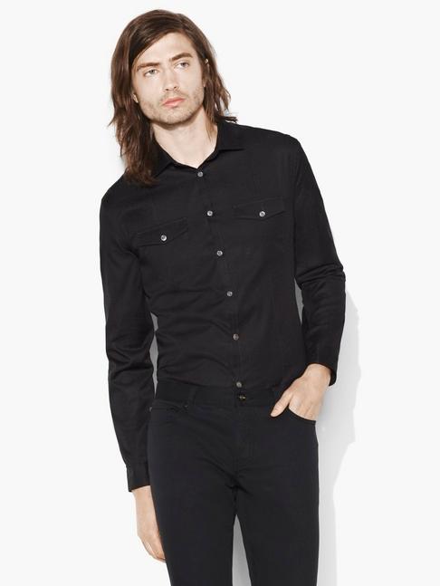 John Varvatos Slim Fit Military Shirt