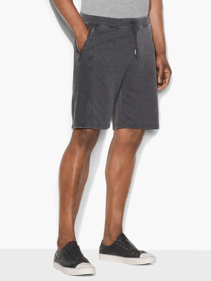 John Varvatos Burnout French Terry Shorts Mediumium Grey Heather Size: Xs