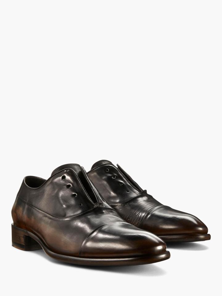 John Varvatos Eldridge Laceless Oxford Walnut Size: 9.5