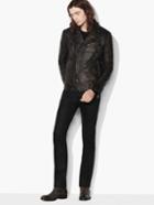 John Varvatos Spray Dyed Assym Zip Biker Jkt