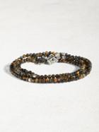 John Varvatos Tiger's Eye & Sterling Multi-wrap Bracelet