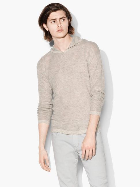 John Varvatos Herringbone Pullover Hoodie