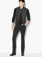 John Varvatos Multi-button Vest Black Velvet Size: 46