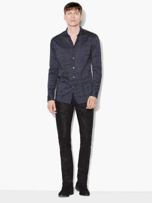 John Varvatos Abstract Puckered Shirt