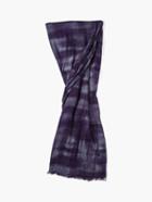 John Varvatos Woven Crinkled Patterned Scarf Purple Rain Size: One Size Fits All
